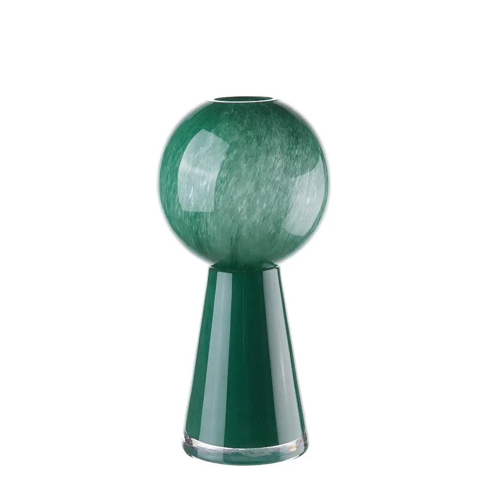 Vaso Alto Vetro Verde Design Chic Fashion | L'Oca Nera