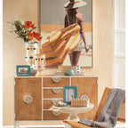 Vaso Basso Gres Volto Antico Ispirazione Mediterranea | L'Oca Nera