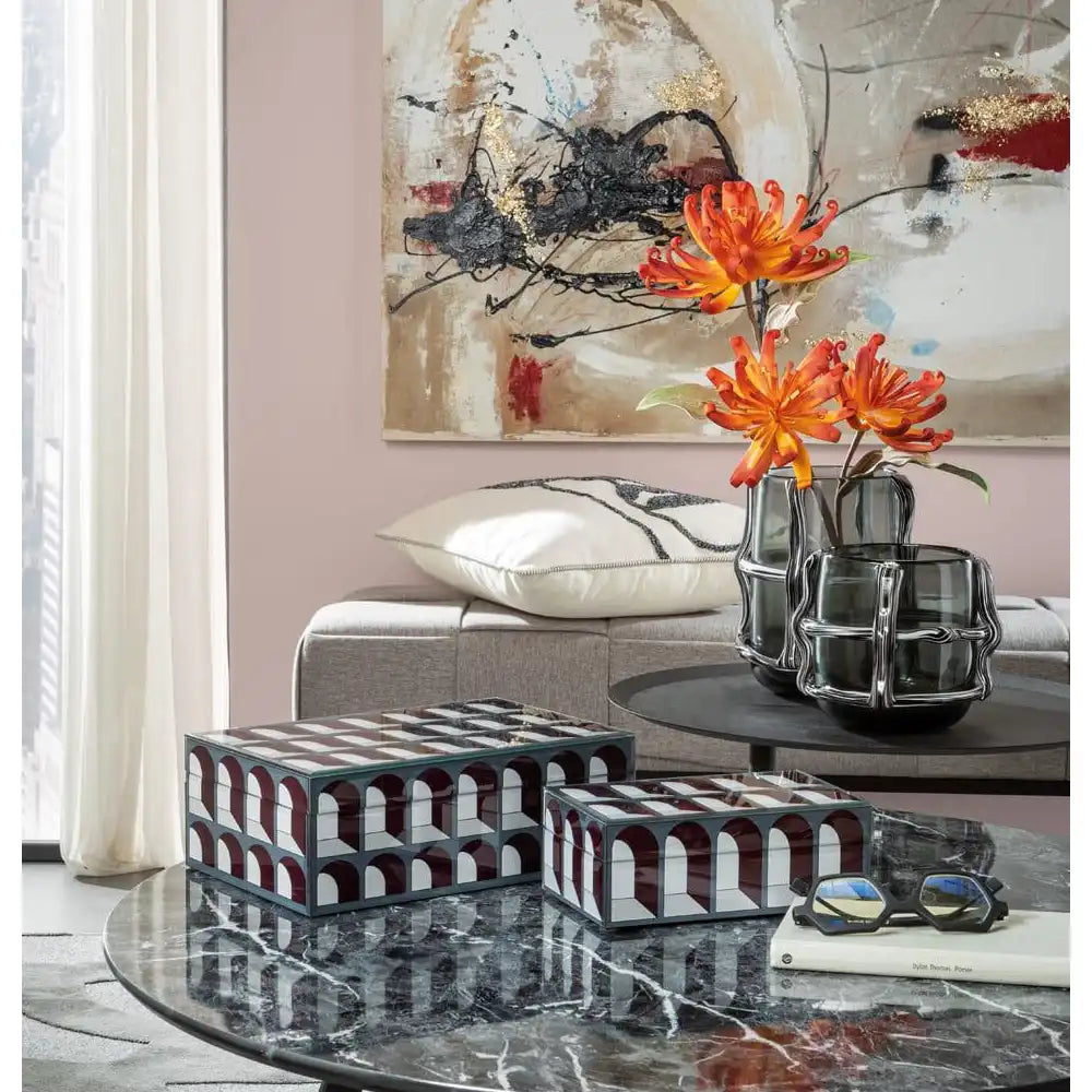 Vaso Basso Vetro Effetto Retato Stile Urban | L'Oca Nera