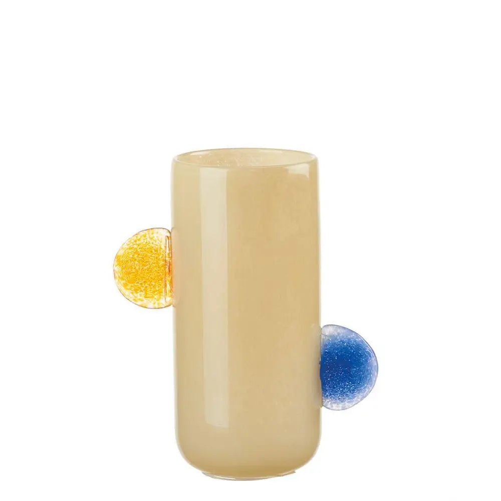 Vaso Basso Vetro Dettagli Geometrici Colore Orizzonti | L'Oca Nera