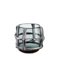 Vaso Basso Vetro Effetto Retato Stile Urban | L'Oca Nera