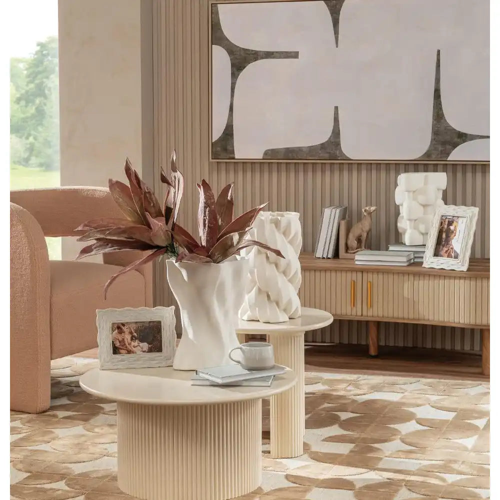 Vaso Porcellana Scultoreo Design Architettonico Neo Classic | L'Oca Nera