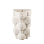 Vaso Porcellana Scultoreo Design Architettonico Neo Classic | L'Oca Nera