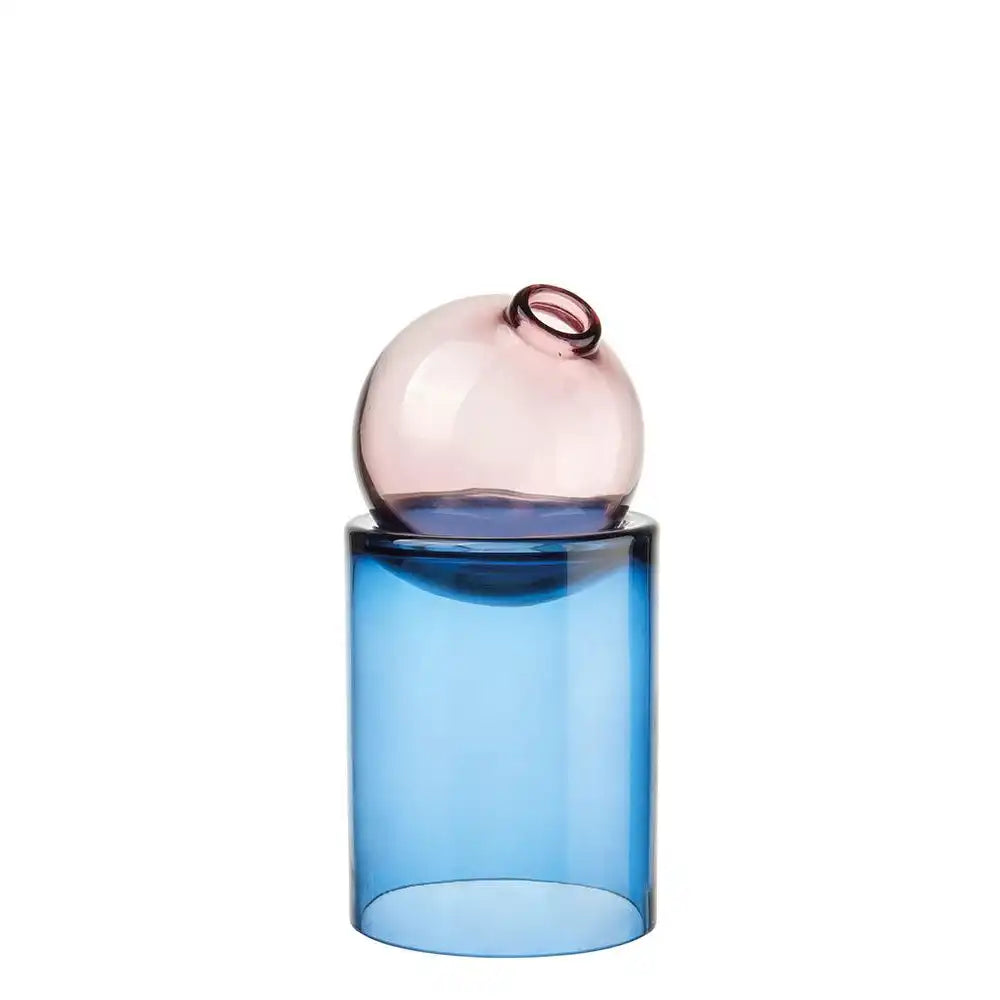 Vaso Sfera Alto Vetro con Base Bicolore Fashion | L'Oca Nera