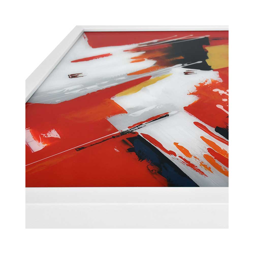 ADM Quadro Astratto su Plexiglas Rosso, Bianco, Nero WA002WA