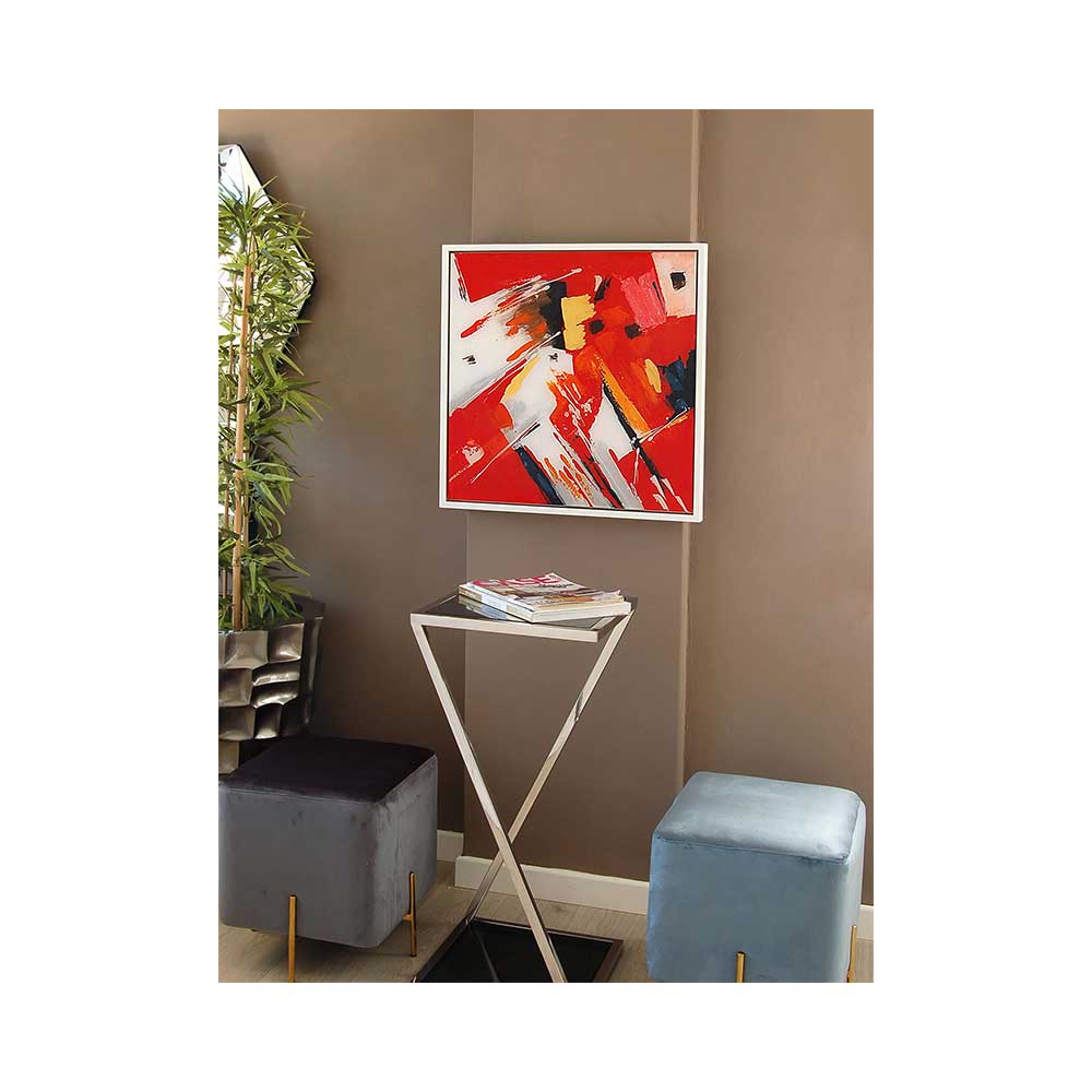 ADM Quadro Astratto su Plexiglas Rosso, Bianco, Nero WA002WA