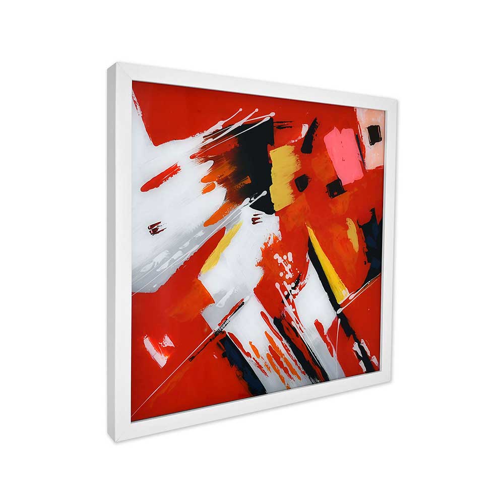 ADM Quadro Astratto su Plexiglas Rosso, Bianco, Nero WA002WA