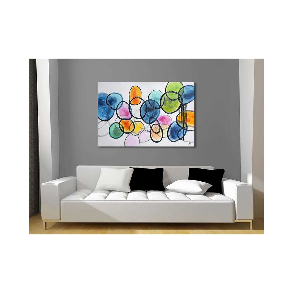ADM Quadro Astratto Cerchi Colorati WF001X1