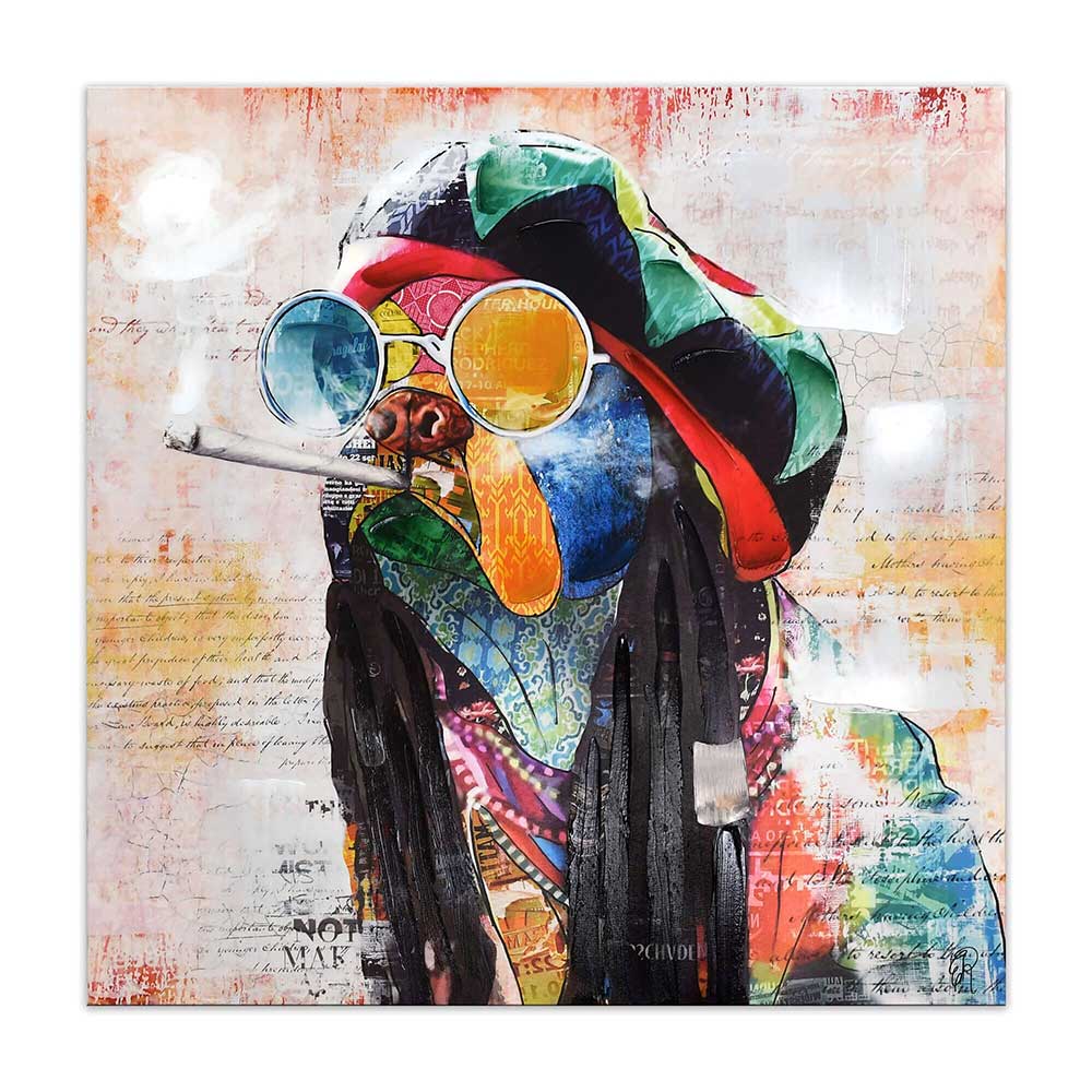 ADM Bulldog Francese Rasta Pop Art WF014X1