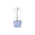 Scultura Ciliegia Blu 45cm | Picciolo Oro Resina Trasparente | Ambienti Glamour