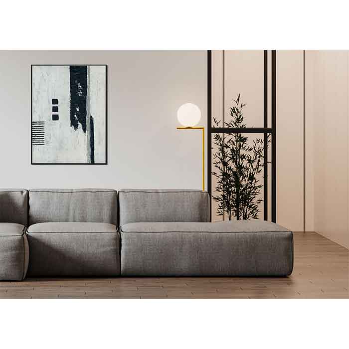 Agave Quadro con Cornice Geometrie di Nero