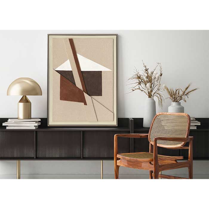 Agave Quadro con Cornice Brown Shapes