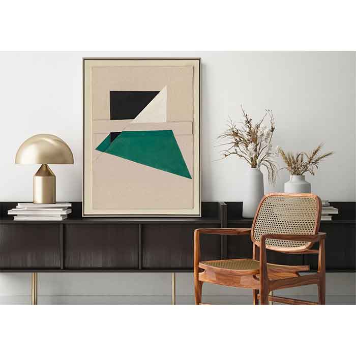 Agave Quadro con Cornice Green Shapes