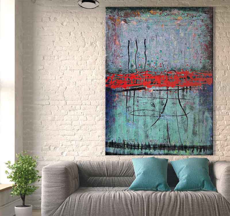 Ambienti Glamour Quadro Red Turquoise 89C261
