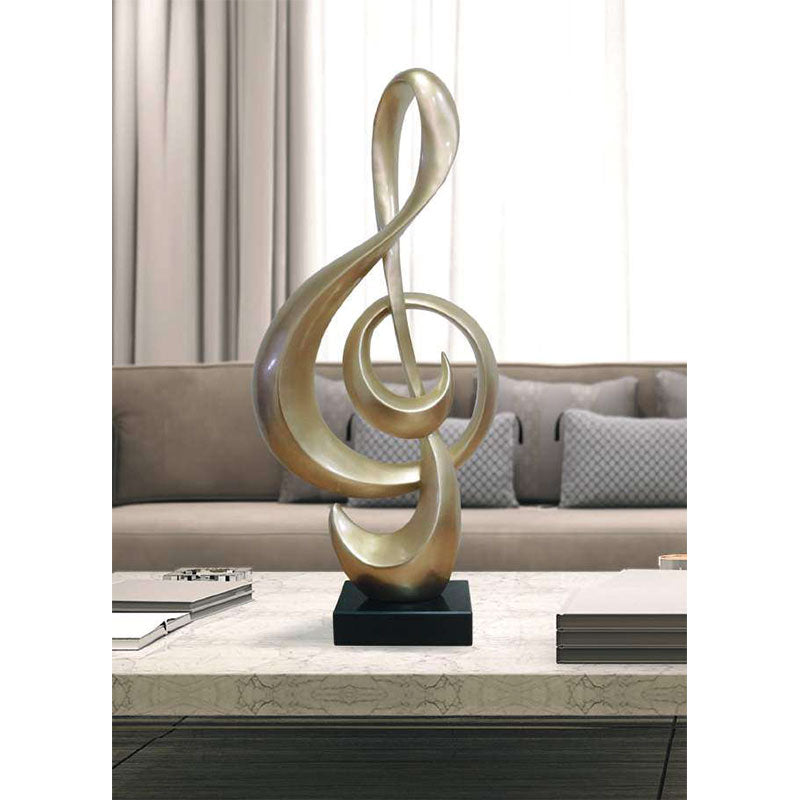 Ambienti Glamour Scultura Chiave di Sol Oro Chiaro 44C244