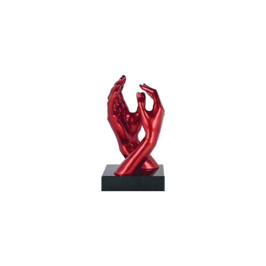 Ambienti Glamour Scultura Hands Rosso 98C077