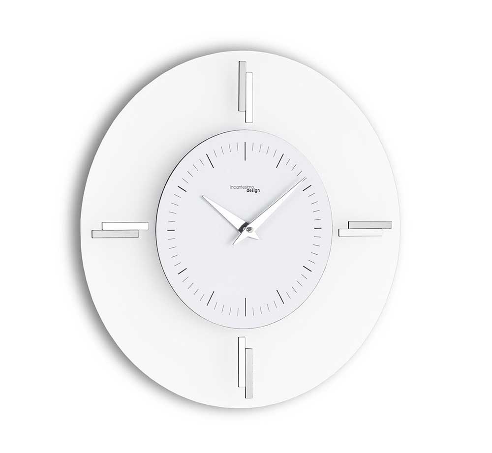 Incantesimo Design Orologio da Parete Aries Metal Bianco