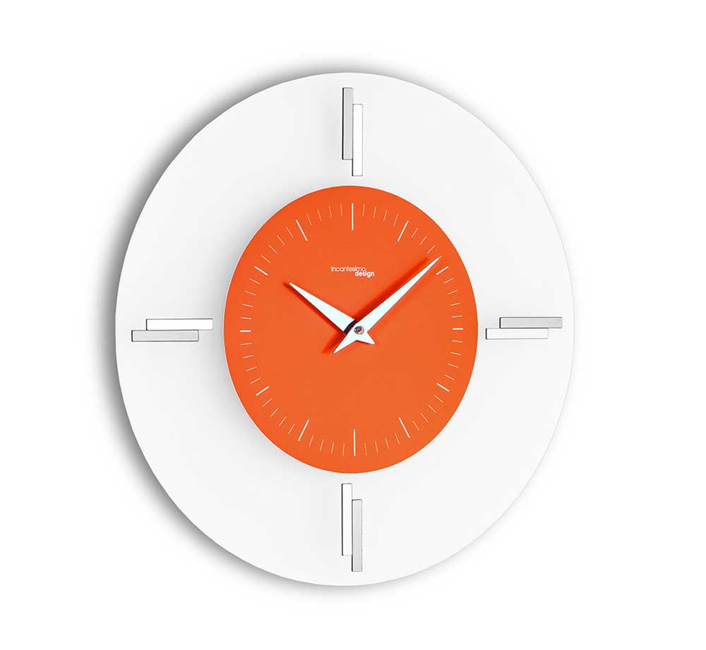 Spell Design Wall Clock Aries Metal Orange