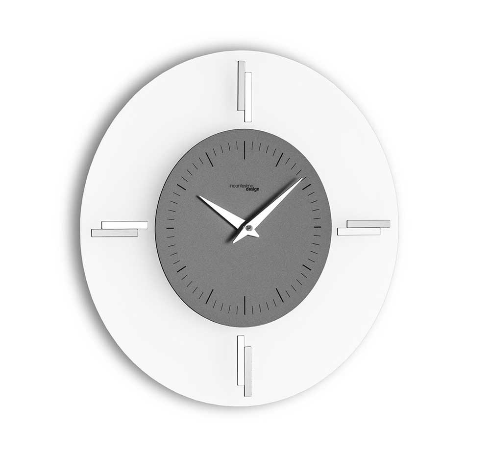 Incantesimo Design Orologio da Parete Aries Metal Grigio Fumo