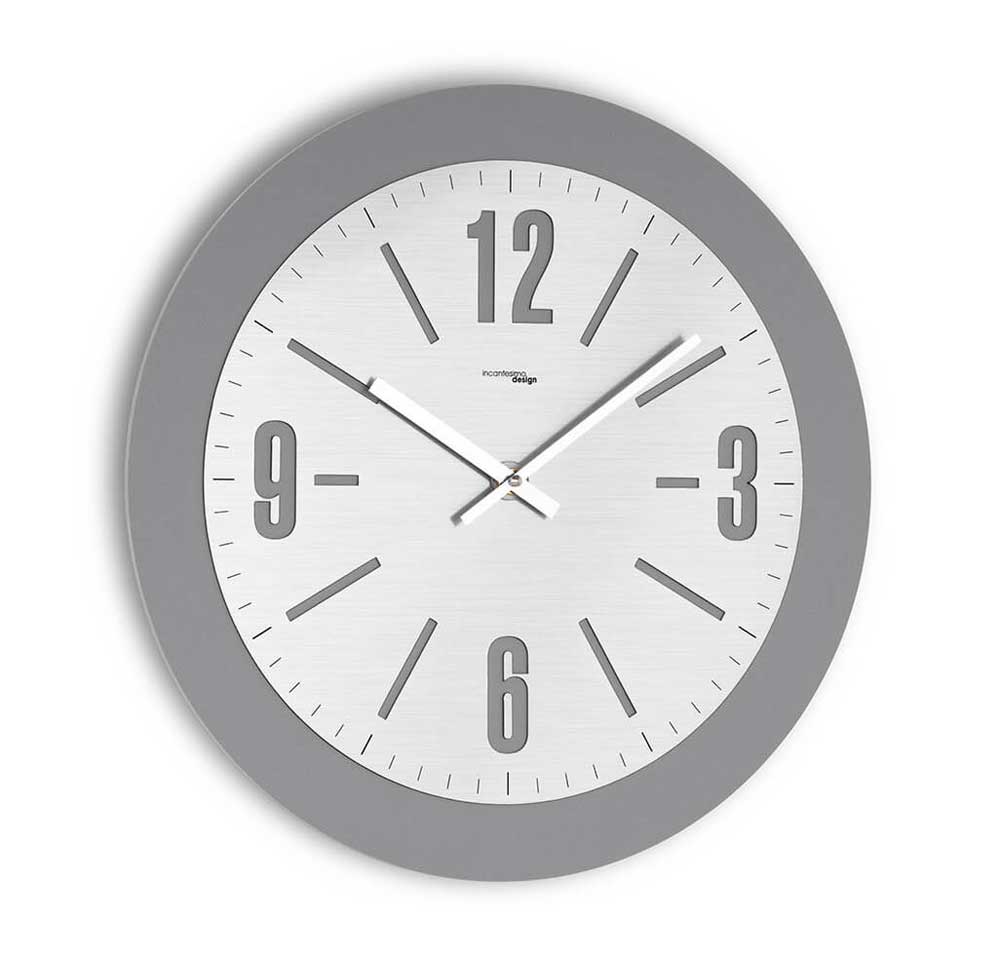 Incantesimo Design Orologio da Parete Decimus Grigio