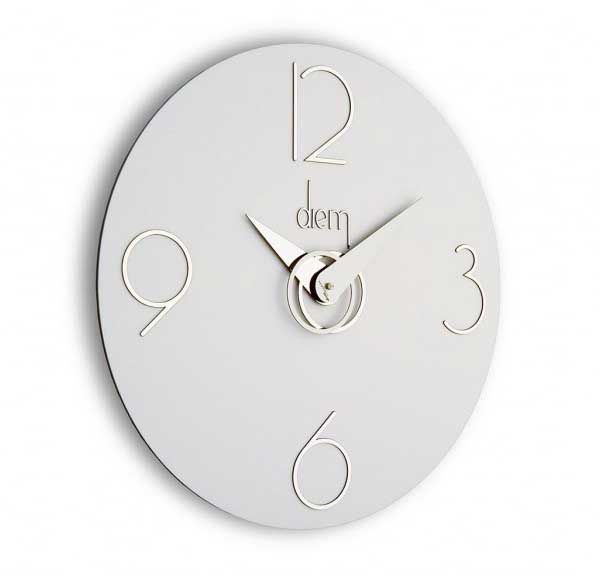 Incantesimo Design Orologio da Parete Diem Bianco