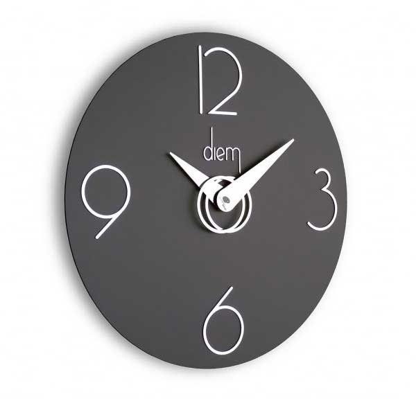 Incantesimo Design Orologio da Parete Diem Nero
