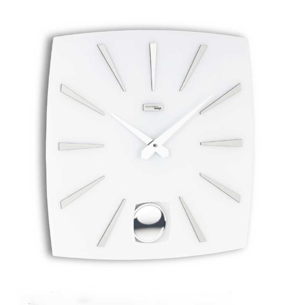Incantesimo Design Wall Clock Electa Pendulum Glossy White
