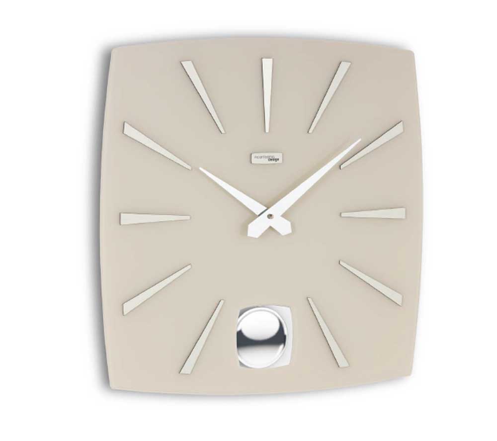 Incantesimo Design Wall Clock Electa Pendulum Dove Grey Glossy