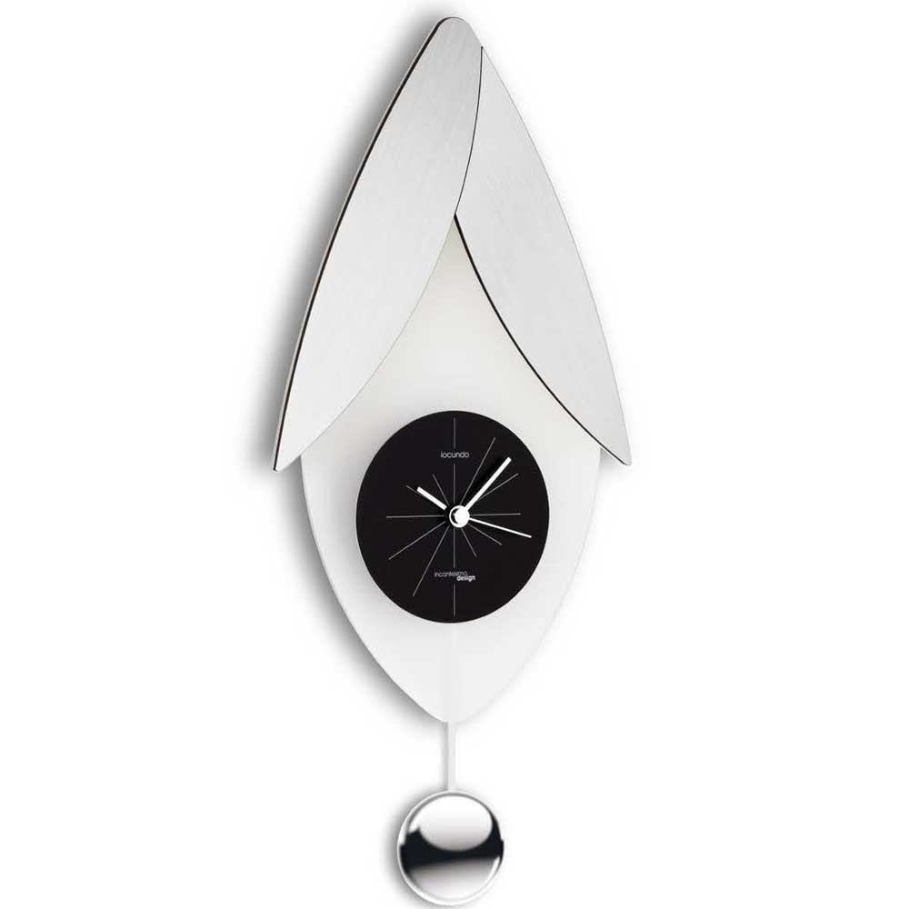 Incantesimo Design Wall Clock Locundo Pendulum Metal Black