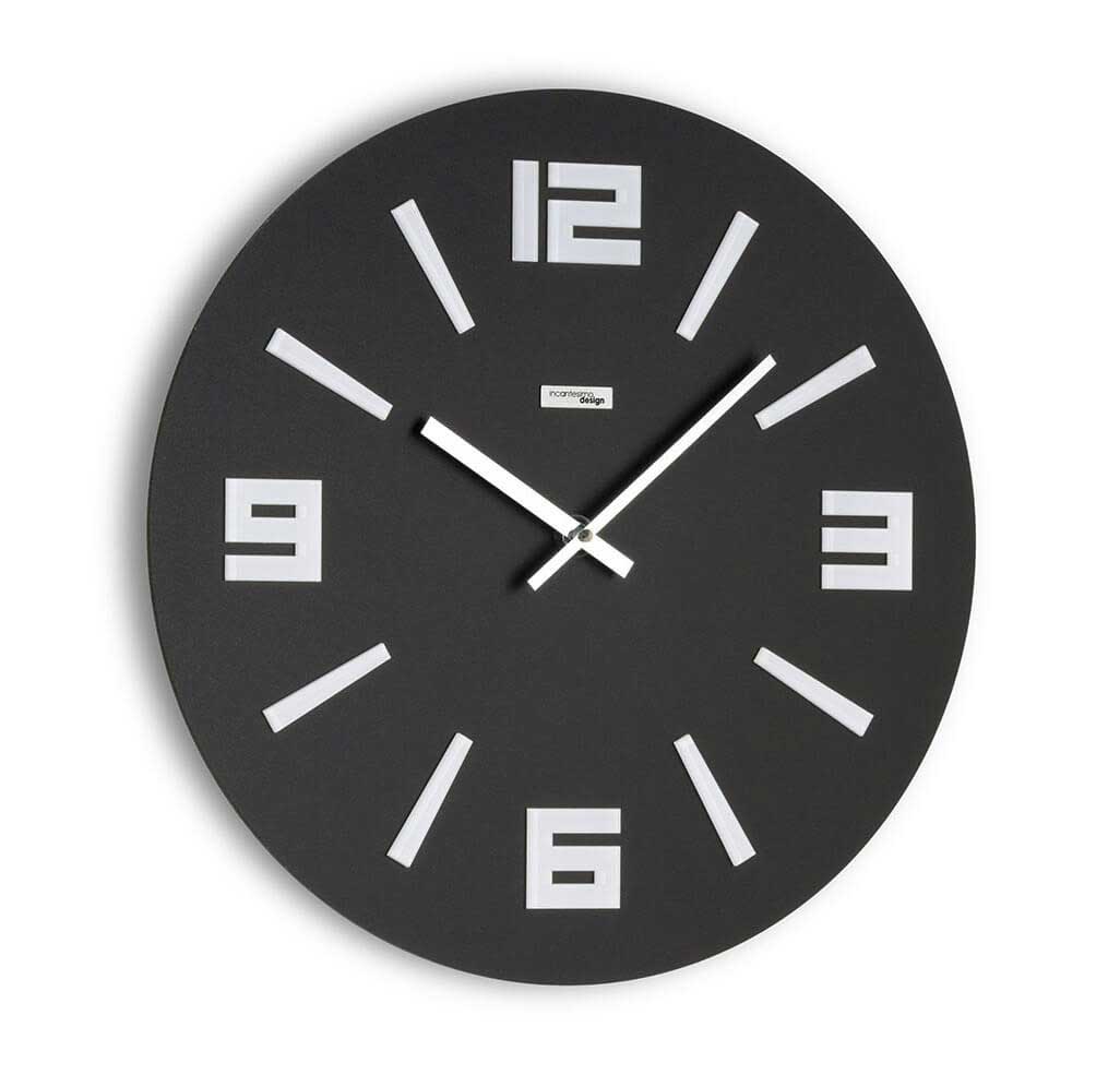 Incantesimo Design Wall Clock Mimesis Black White
