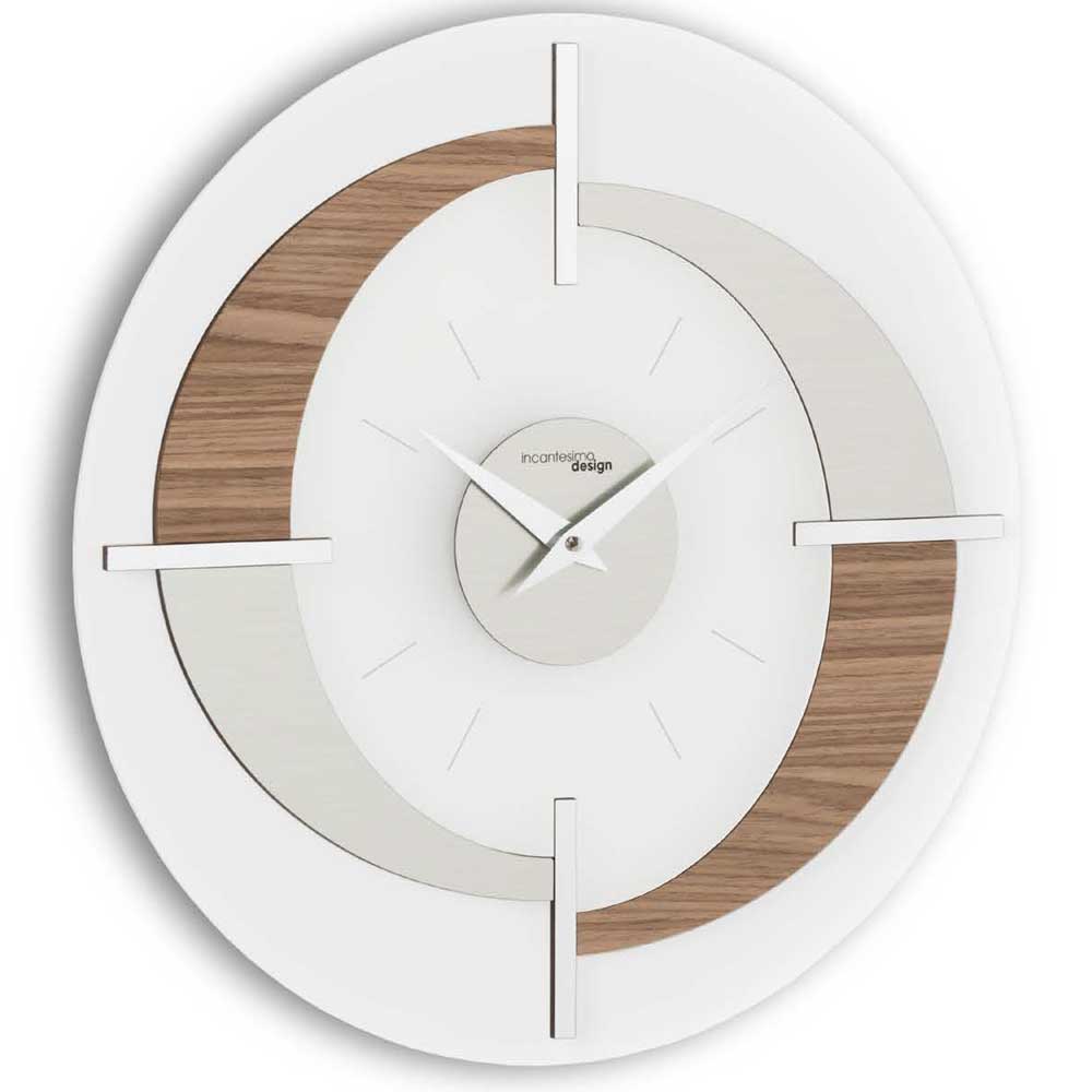 Incantesimo Design Wall Clock Modus Walnut Venato