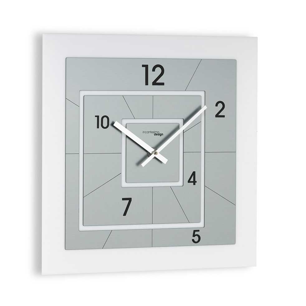 Incantesimo Design Wall Clock Nexsus White Titanium