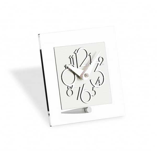 Incantesimo Design Table Clock Metropolis Metal Glossy