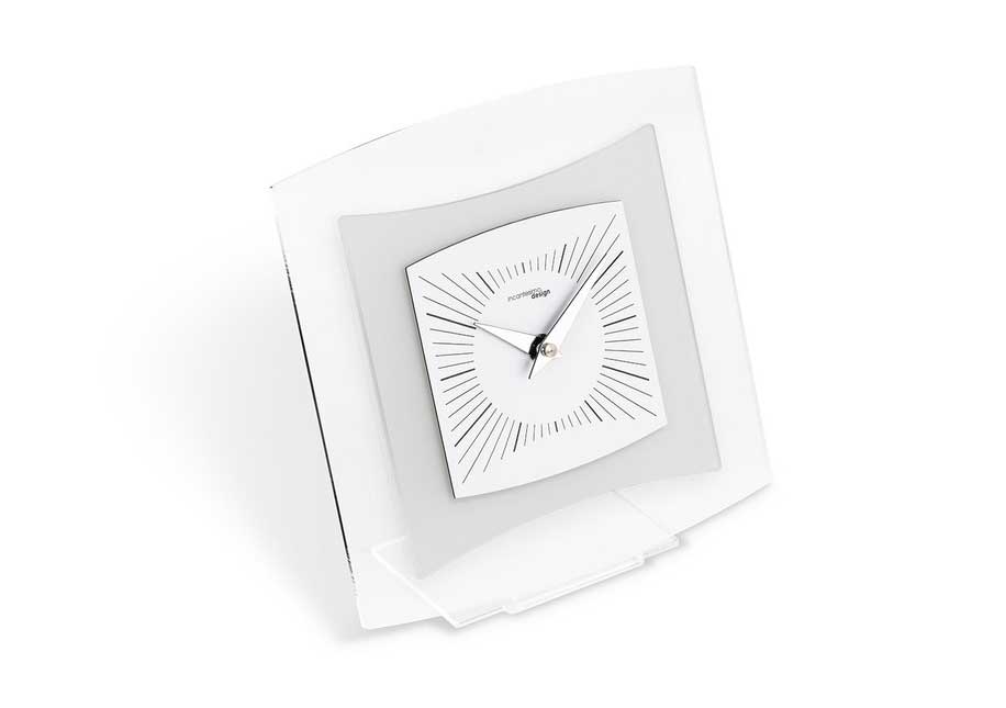 Incantesimo Design Table Clock Quintus White