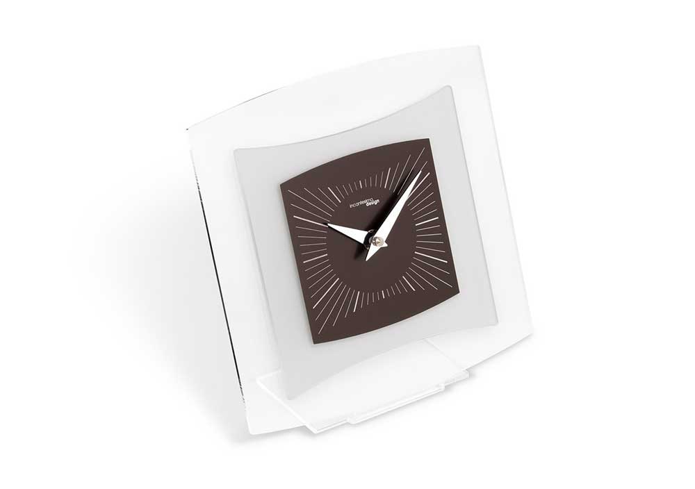 Incantesimo Design Table Clock Quintus Chocolate