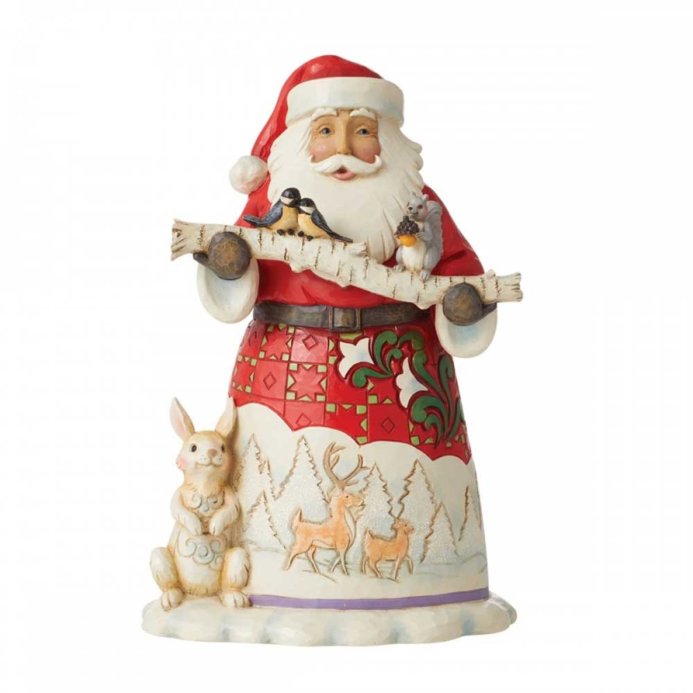 Jim Shore Heartwood Creek Babbo Natale con Ramo di Betulla 6010816