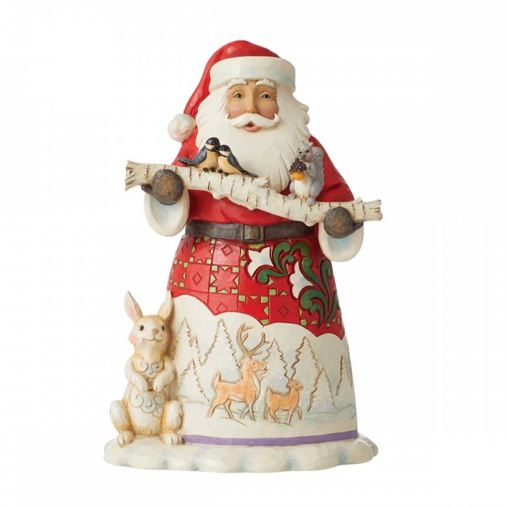 Jim Shore Heartwood Creek Santa with Birch Branch 6010816