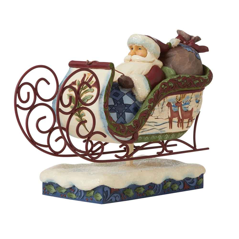 Jim Shore Heartwood Creek Santa's Sleigh 6009493