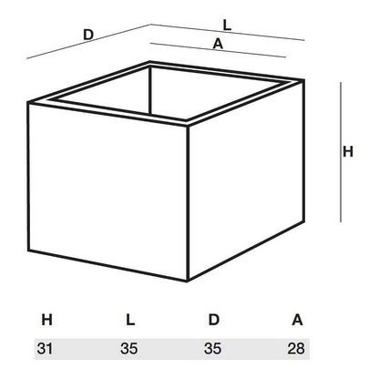 Tomasucci Vaso Kubo Interno Esterno Art. 2192 - Tendenze Casa