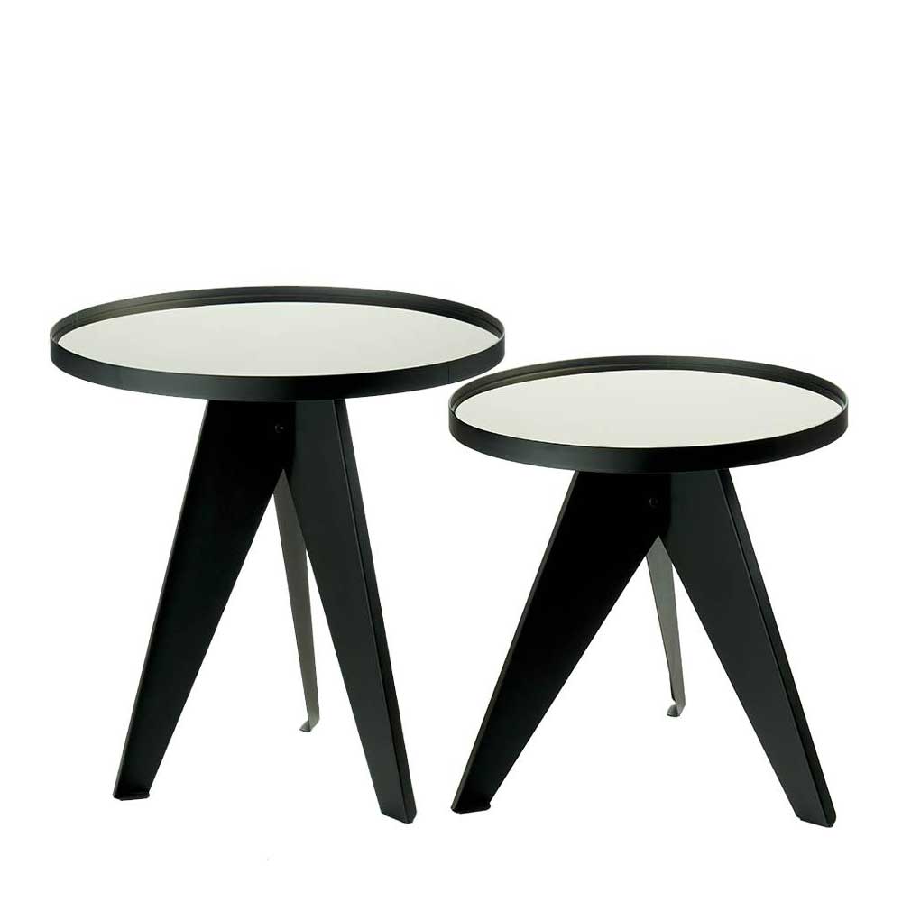 The Black Goose Round Tables Set of 2 Pcs 1J165