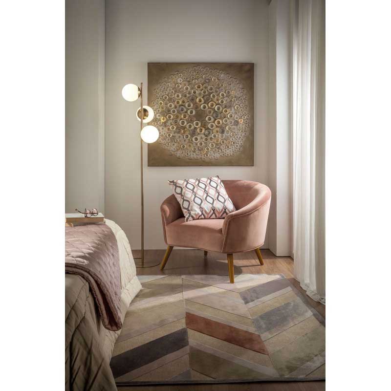 The Black Goose Floor Lamp 1G125 Glass and Gold Metal