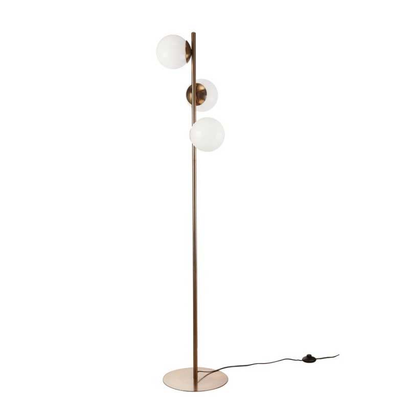 The Black Goose Floor Lamp 1G125 Glass and Gold Metal