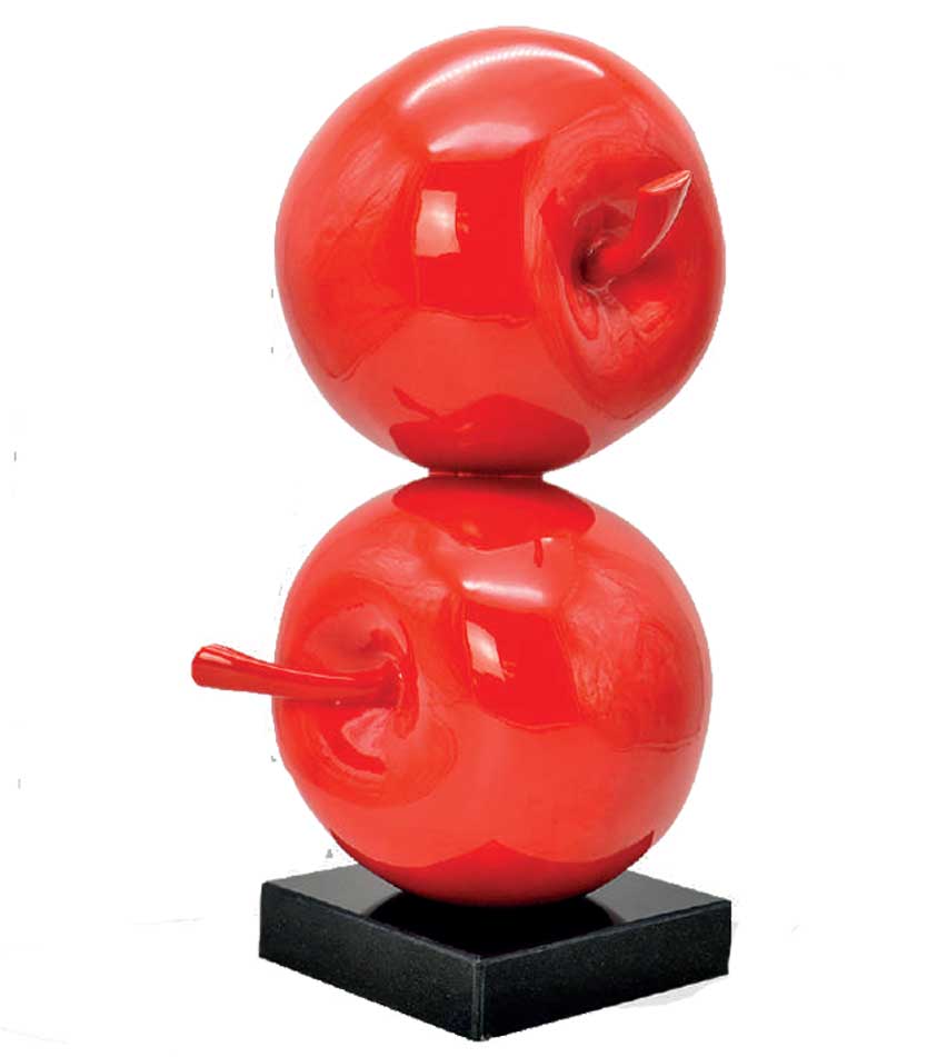 Scultura 2 Red Apples Ambienti Glamour