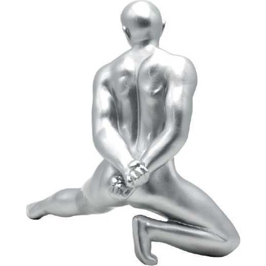 Scultura Athletic Silver Man Ambienti Glamour