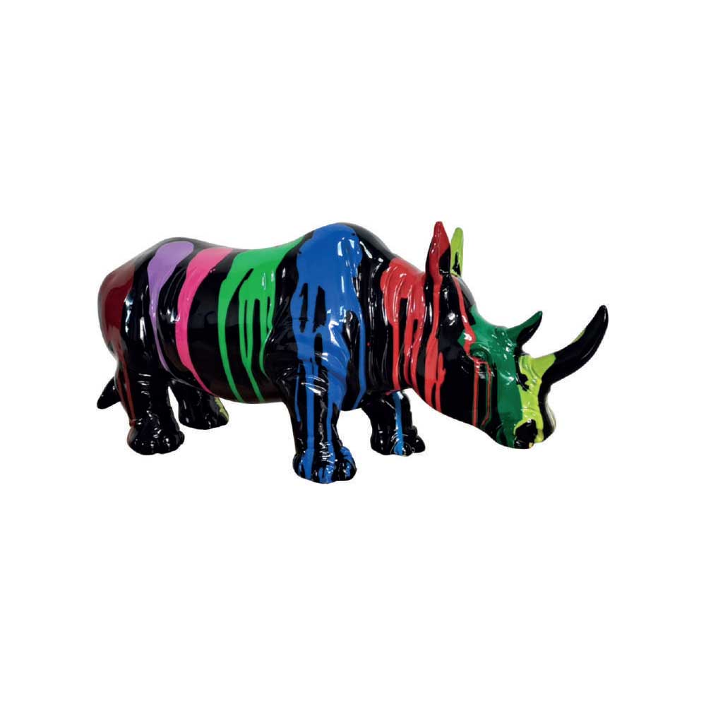 Scultura Black Rhino Ambienti Glamour