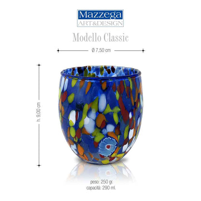 Mazzega Art & Design Set 6 Bicchieri Classic I Colori di Murano