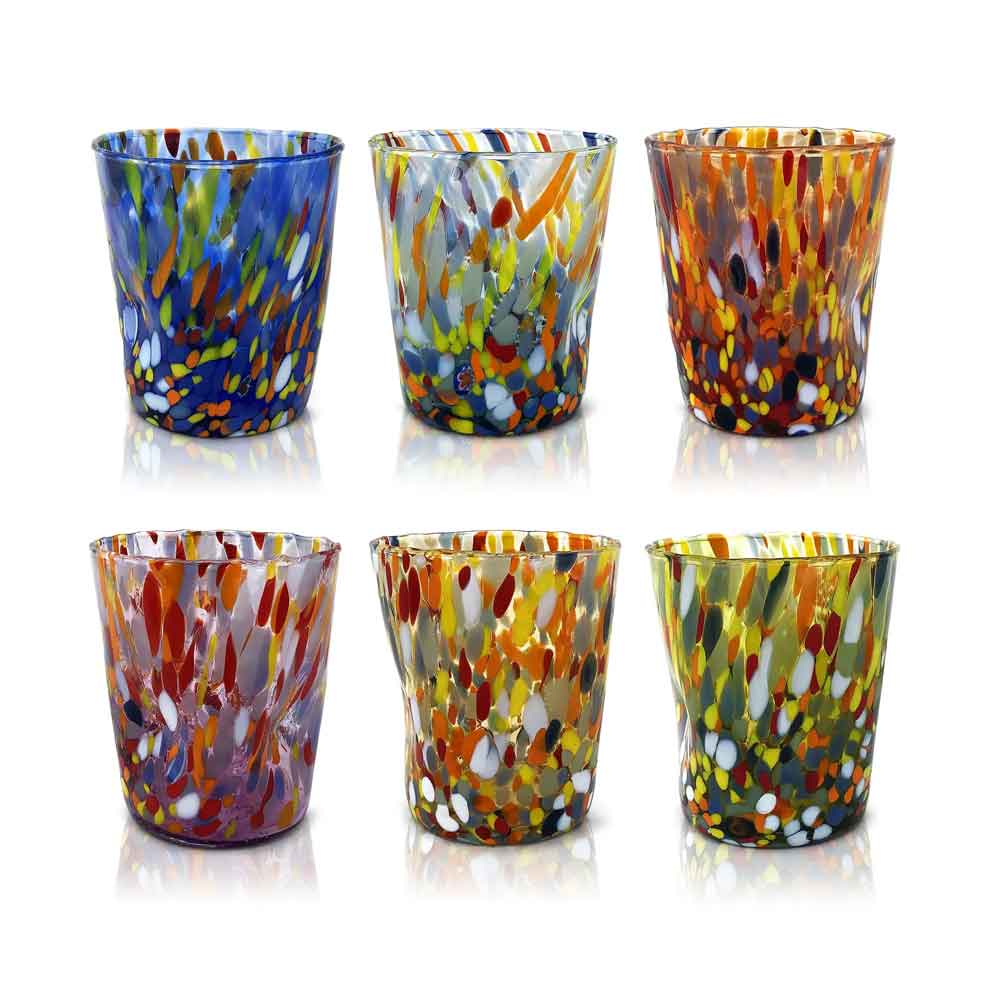 Mazzega Art & Design Set 6 Bicchieri Tumbler I Colori di Murano